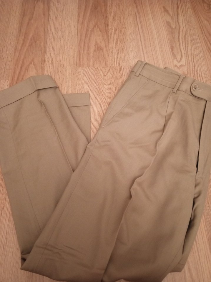 Bej erkek Normal Kesim Kumaş Pantolon - Görsel 2