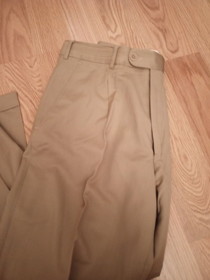 Bej erkek Normal Kesim Kumaş Pantolon - Görsel 3