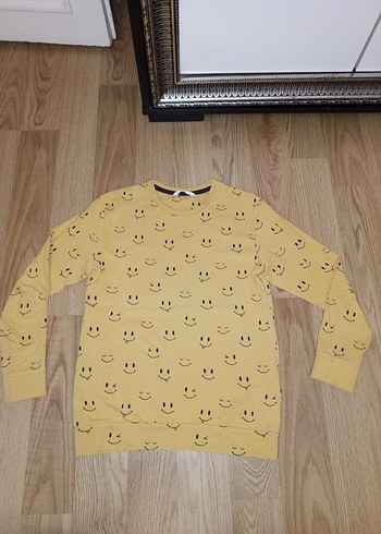 Sarı Baskılı kız Çocuk Sweatshirt