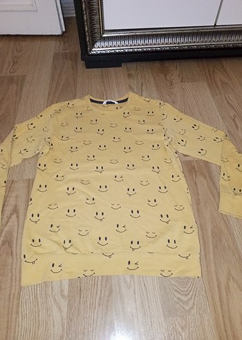 Marks & Spencer Sarı Baskılı kız Çocuk Sweatshirt