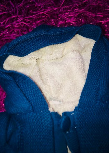 Mavi Erkek Bebek Örgü Tulum - Görsel 3