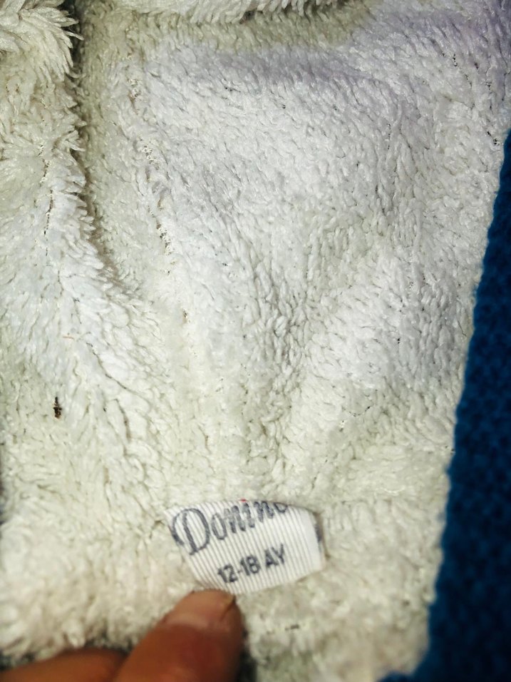 Mavi Erkek Bebek Örgü Tulum - Görsel 4