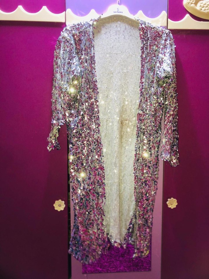 Renkli Uzun Bohem Kadın Kimono - Görsel 3