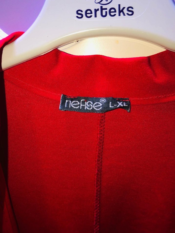 Parlak Pembe Uzun Kollu Pop Kültür Kadın çeket - Görsel 5