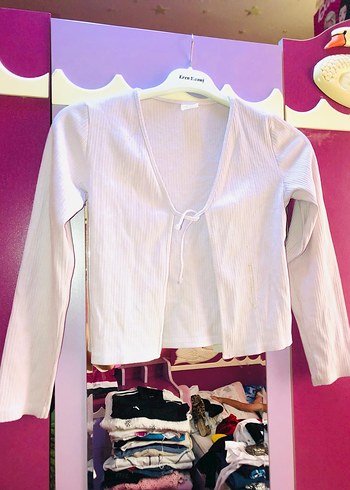 Kız Çocuk lila  Uzun Kollu Bolero - Görsel 2