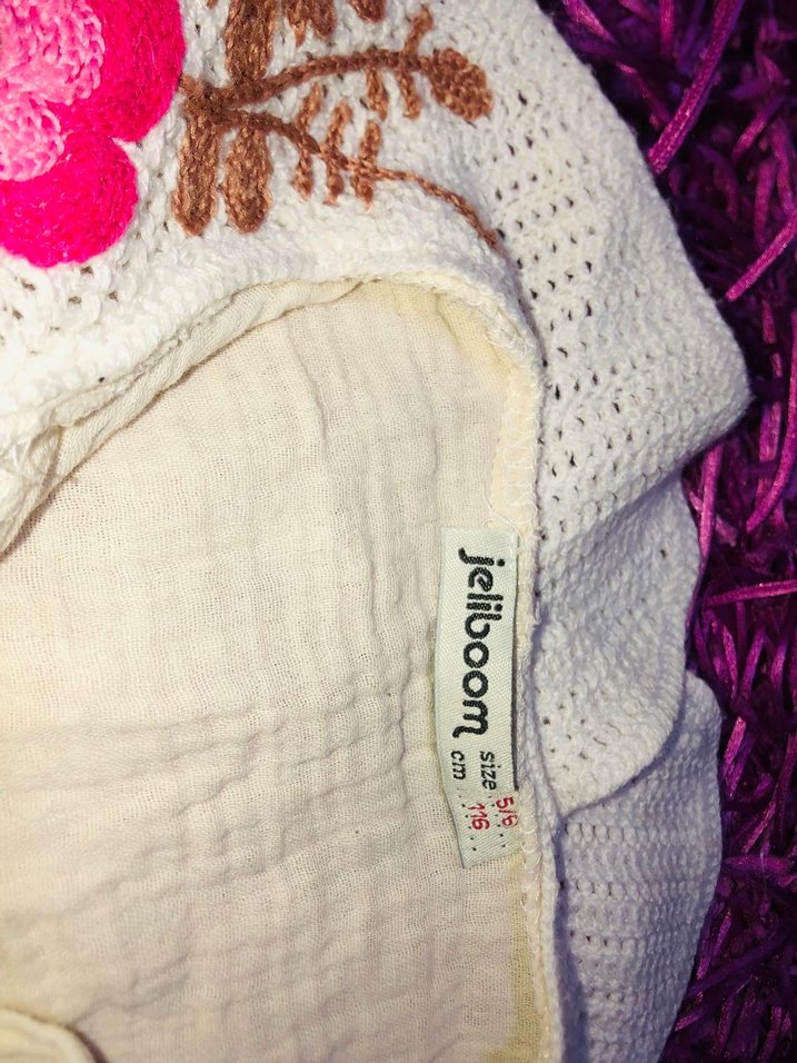 Nakışlı müslin kumaş gömlek - Görsel 3