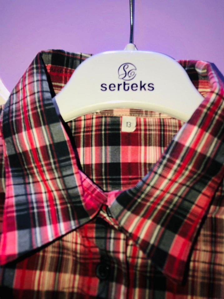 Civil ekoseli kız çocuk gömlek - Görsel 3