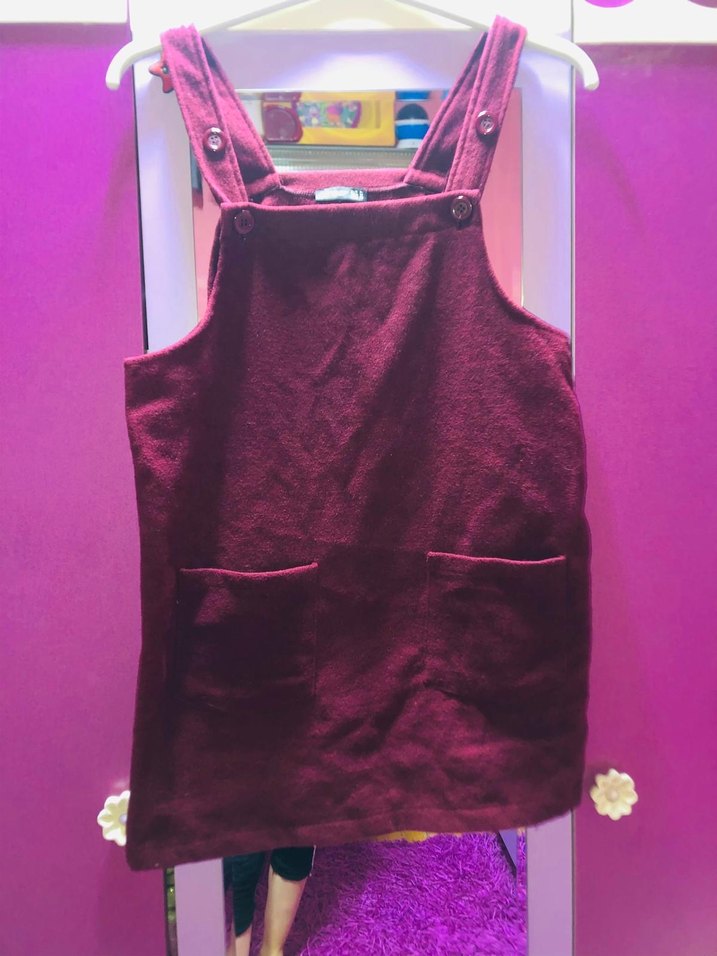 Bordo Kolsuz Salopet - Görsel 2