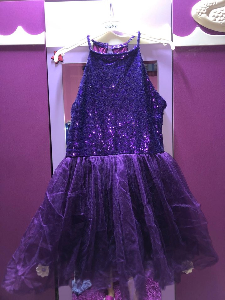 Mor Parlak Tasarımlı elbise - Görsel 2