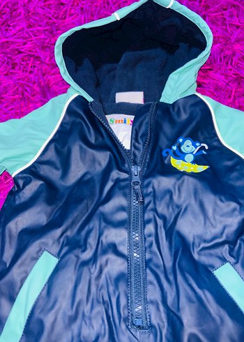 Yağmurluk Astronot Erkek Bebek Mavi Kapüşonlu Tulum - Görsel 5