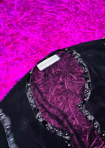 Tül Uzun Gotik Bağlama Desenli Kadın çeket - Görsel 6