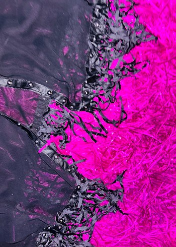 Tül Uzun Gotik Bağlama Desenli Kadın çeket - Görsel 4