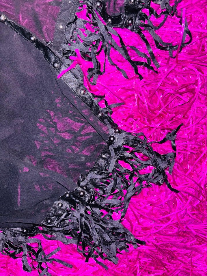 Tül Uzun Gotik Bağlama Desenli Kadın çeket - Görsel 5