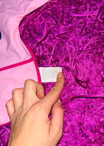 Pembe Bağcıklı Bebek Önlüğü Unicorn Desenli - Görsel 3