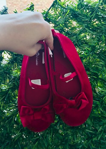 Kız Çocuk Kırmızı Fiyonklu Babet Ayakkabı - Görsel 6