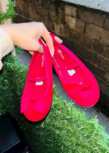 Kız Çocuk Kırmızı Fiyonklu Babet Ayakkabı - Görsel 10