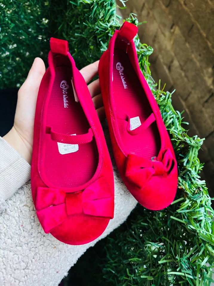 Kız Çocuk Kırmızı Fiyonklu Babet Ayakkabı - Görsel 3