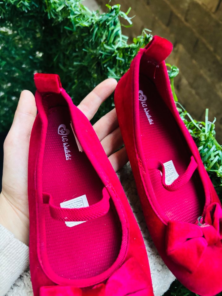 Kız Çocuk Kırmızı Fiyonklu Babet Ayakkabı - Görsel 2