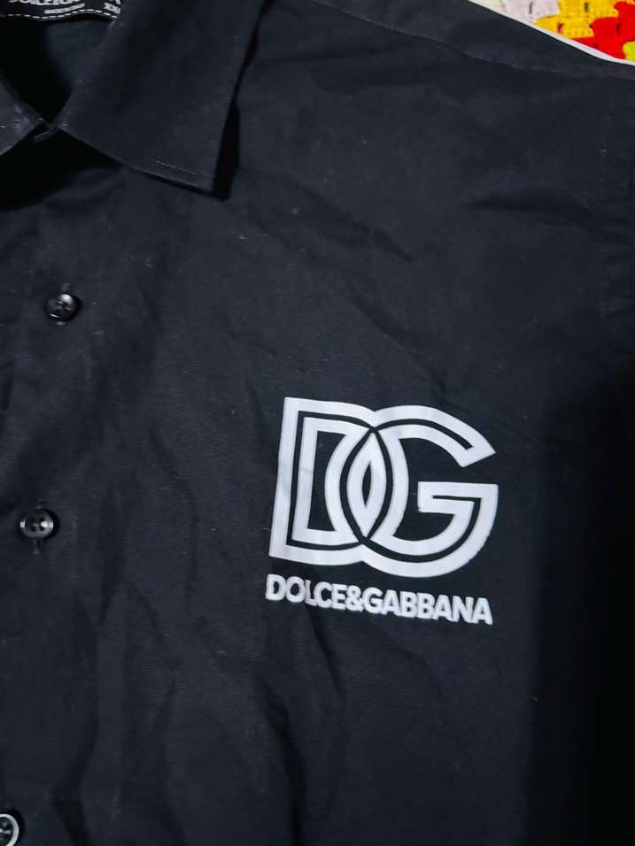 Dolce Gabbana Erkek Siyah Uzun Kollu Düğmeli Pamuklu Gömle — görsel 6/11