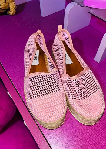 Pembe Dolgu Topuklu Kadın Espadril - Görsel 2