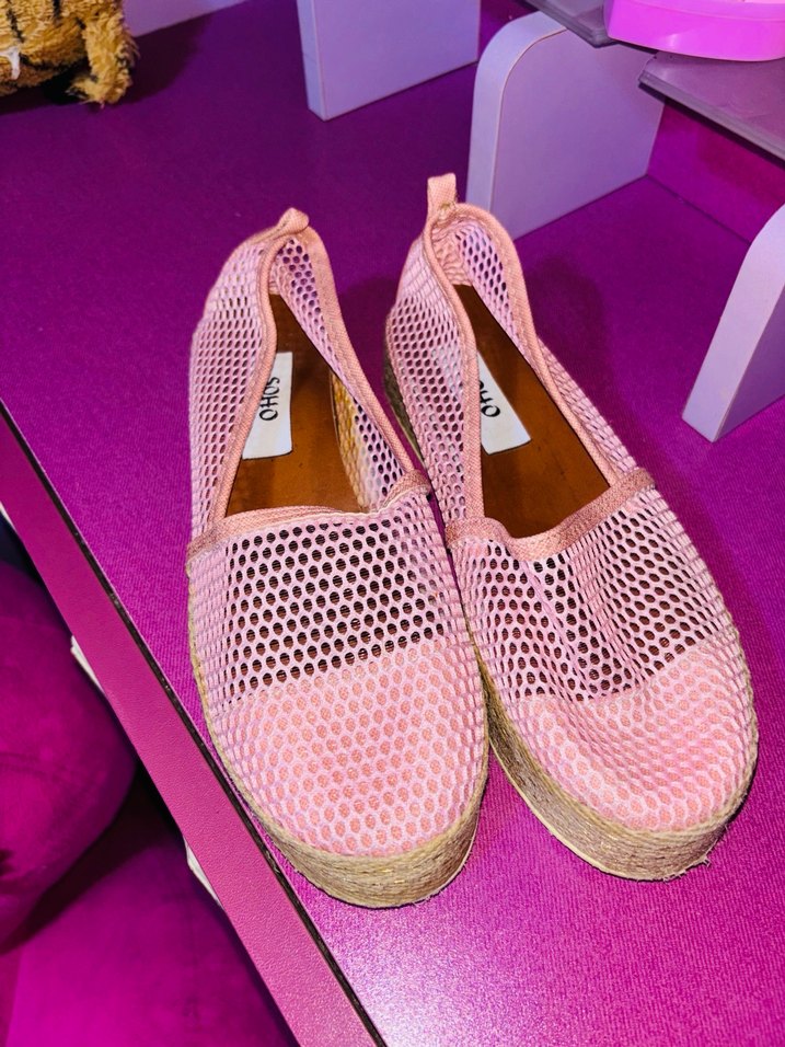 Pembe Dolgu Topuklu Kadın Espadril - Görsel 2