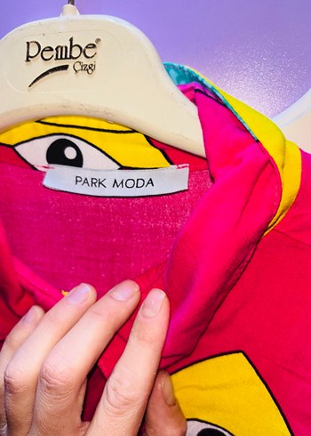 Renkli Balık Desenli Uzun Kadın Elbise - Görsel 7