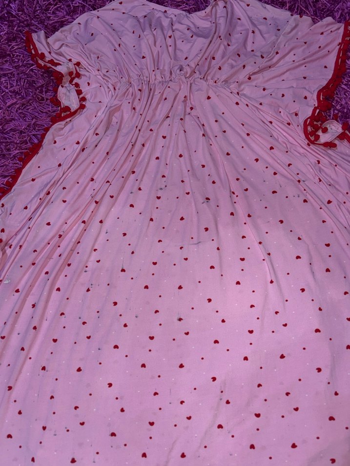 Pembe V Yaka Salaş Uzun Elbise - Görsel 4