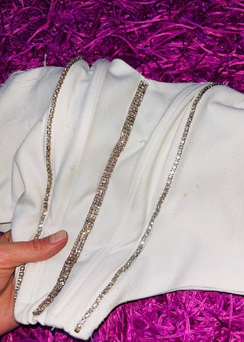 Parlak Straplez Payetli Büstiyer - Görsel 4