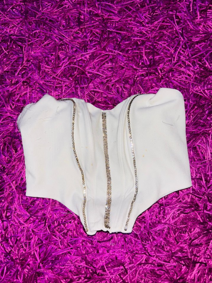 Parlak Straplez Payetli Büstiyer - Görsel 2