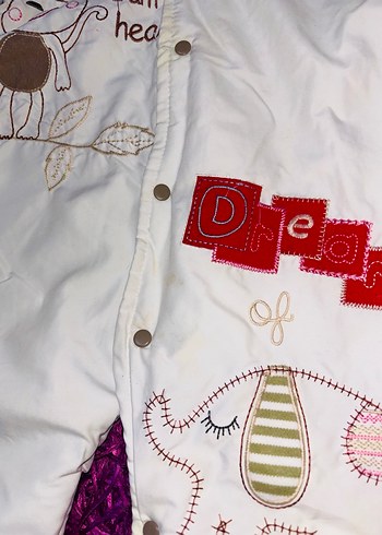 Bebek Nakışlı Kürklü Tulumu - Görsel 4