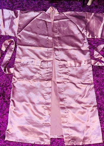 Tyland Naraya Marka Saten Yeni  Kadın Uzun Sabahlık terlik - Görsel 5