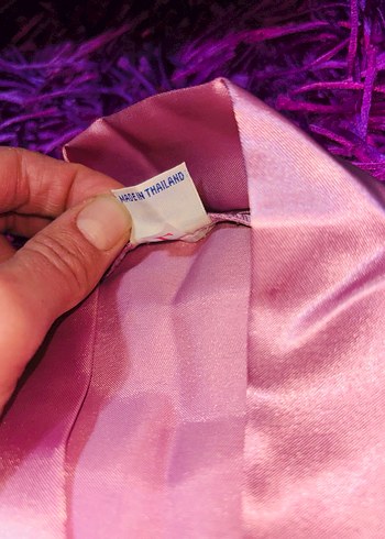 Tyland Naraya Marka Saten Yeni  Kadın Uzun Sabahlık terlik - Görsel 11