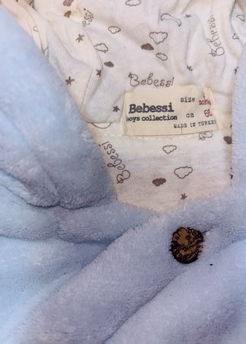 Bebek Kapüşonlu Renkli Bağlama Desenli Tulum - Görsel 3