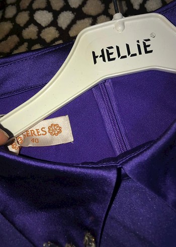 Uzun Mor Gotik Kadın Elbise - Görsel 5