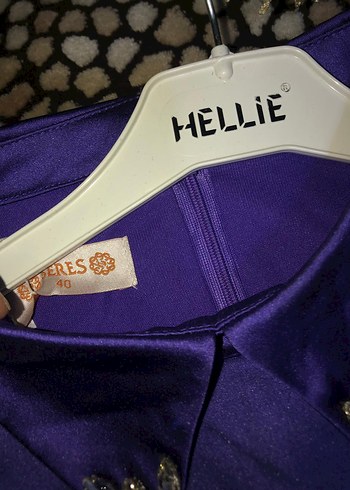 Uzun Mor Gotik Kadın Elbise - Görsel 6