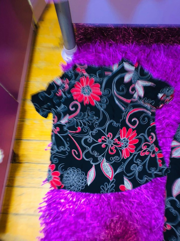 Çiçek Desenli Renkli Uzun Kadın Elbisesi - Görsel 3