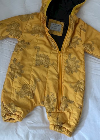 Sarı Fermuarlı astronot mont tulum - Görsel 3