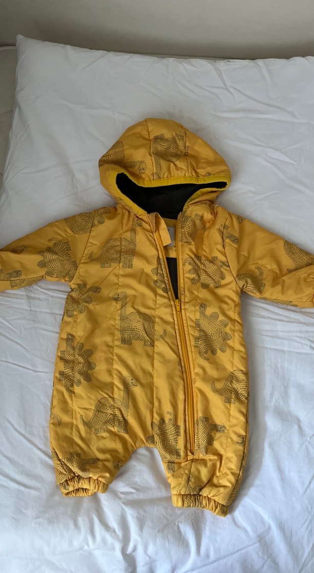 Sarı Fermuarlı astronot mont tulum - Görsel 5