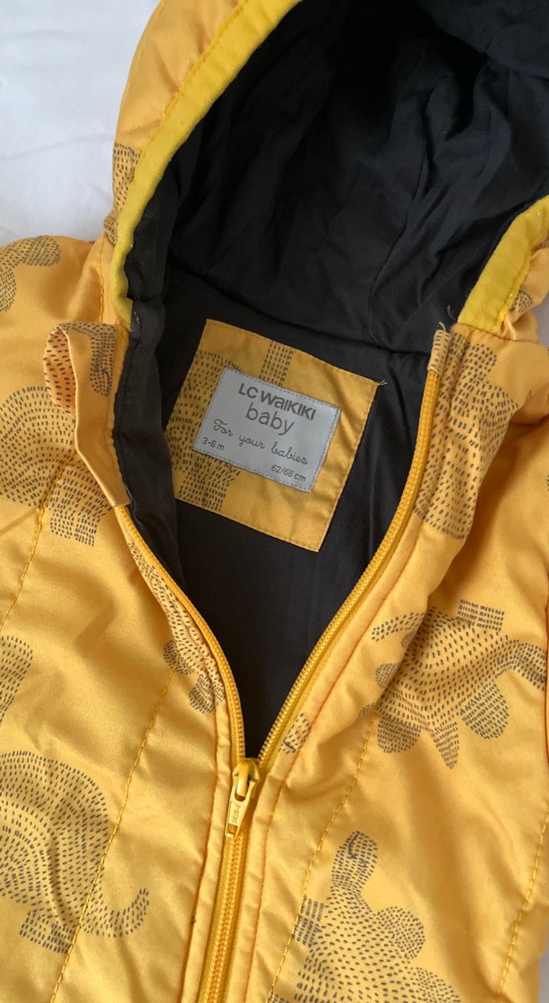 Sarı Fermuarlı astronot mont tulum - Görsel 2