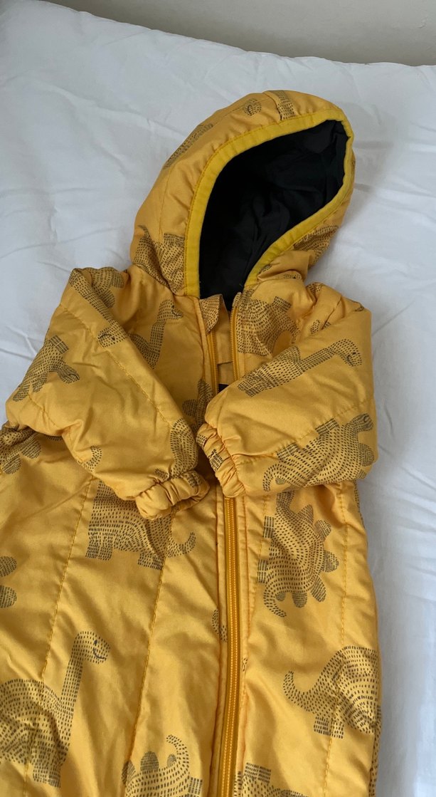 Sarı Fermuarlı astronot mont tulum - Görsel 4