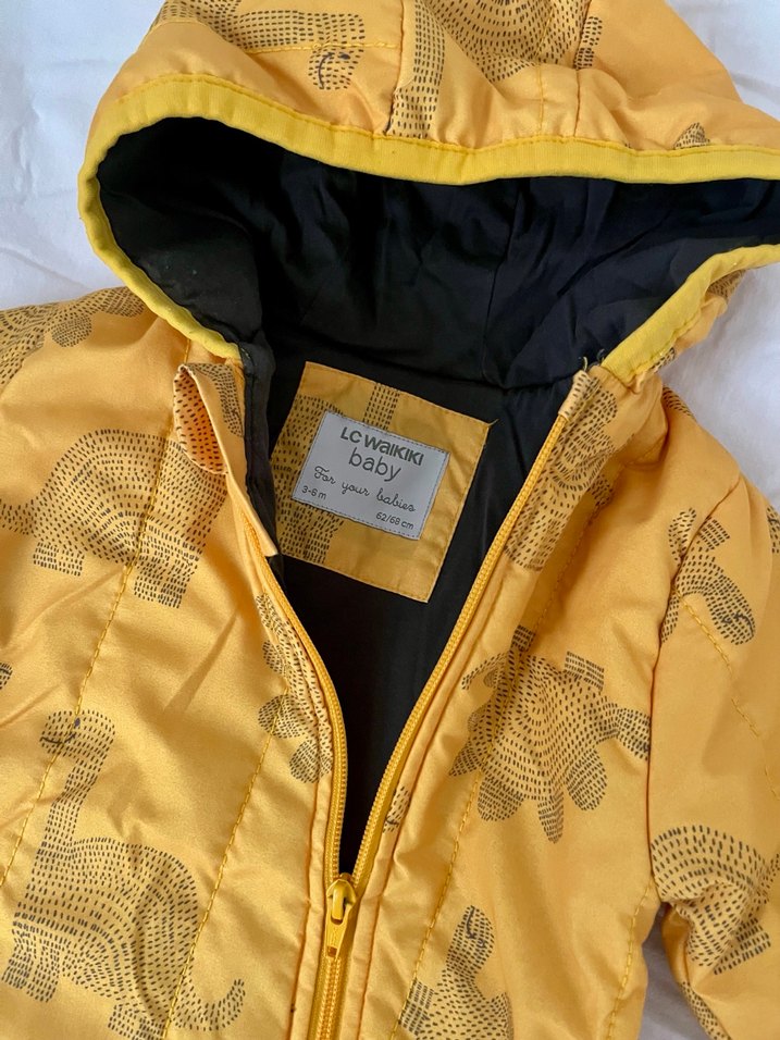 Sarı Fermuarlı Bebek Tulumu - Görsel 2