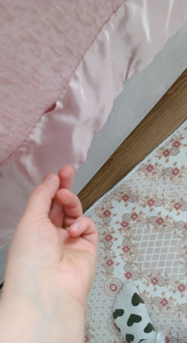 Pembe Düz Renk Yatak Örtüsü fıransız pike takımı - Görsel 4