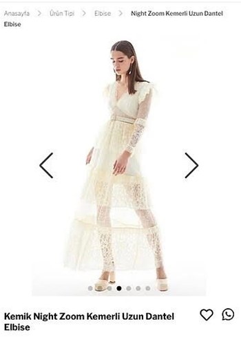 ADL Dantel İşlemeli Bohem Uzun Krem Tasarım Elbise - Görsel 5