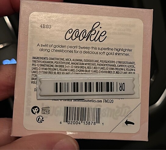 Benefit Cosmetics Benefit cookie aydınlatıcı 1 adet 8gr