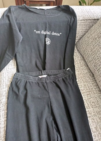Gri Baskılı Pijama