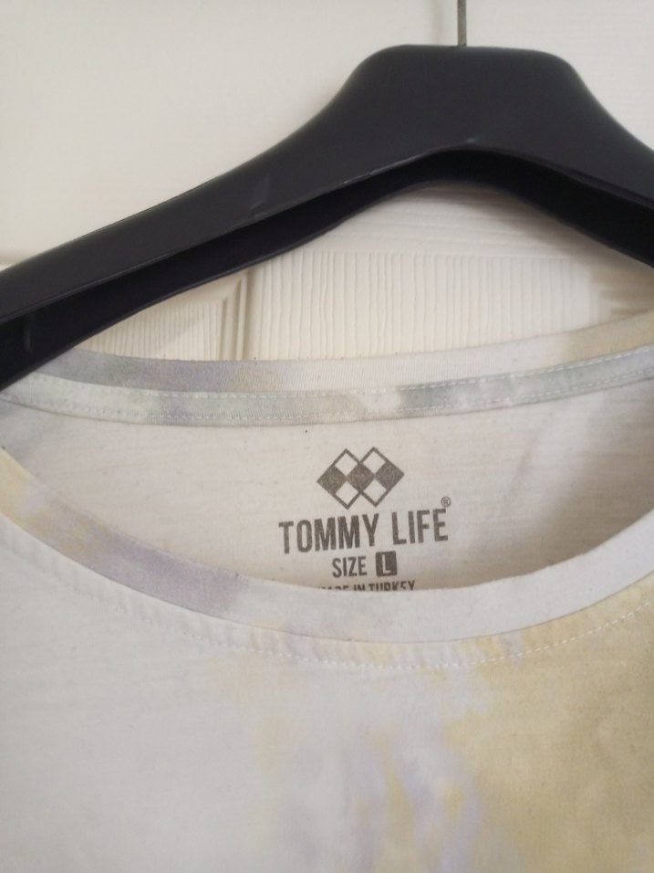 Beyaz Tie-Dye Hamile Tişörtü - Görsel 2