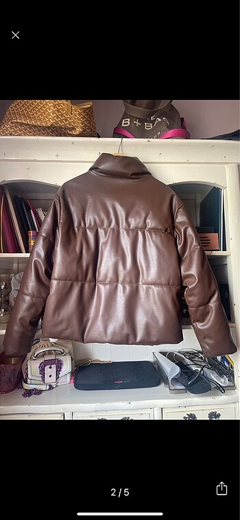 Pull and Bear PULL&BEAR DERİ PUFFER