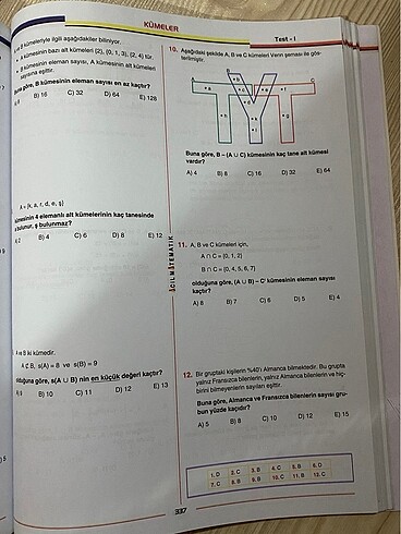 Beden acil matematik TYT soru bankası