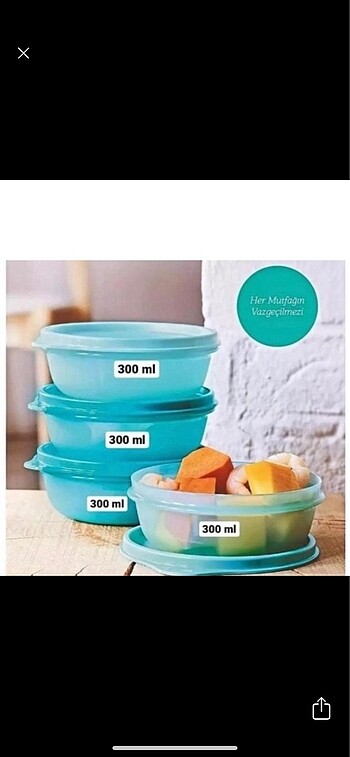 Tupperware sekerkaplar 300 ml