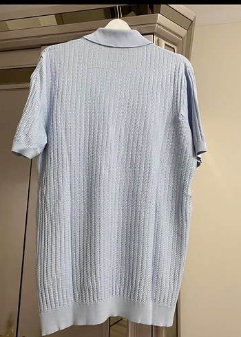 Mavi Düğmeli Erkek Polo Tişört orjinal - Görsel 2